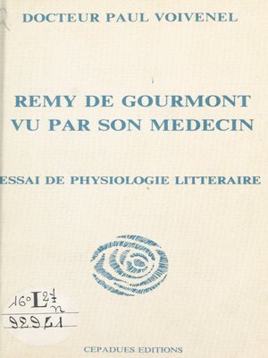 cover image of Rémy de Gourmont vu par son médecin